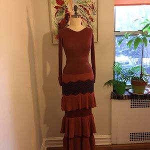 Rust color knit sweater from Stoll